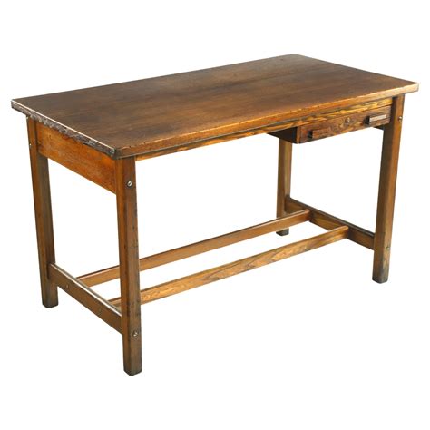 Solid Oak Drafting Table By Hamilton Manufacturing Co W Pine Top For