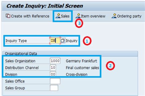 steps  create inquiry  quotation  sap appseconnect