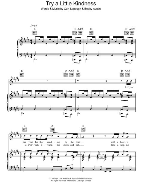 Glen Campbell - Try A Little Kindness at Stanton's Sheet Music