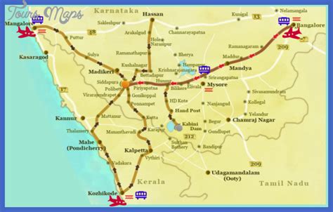 Bangalore Map Tourist Attractions