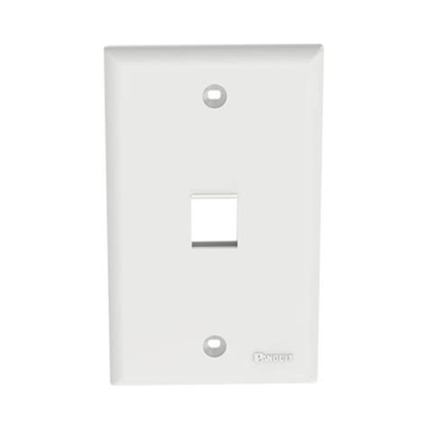 PANDUIT NK1FNWH Placa De Pared Vertical Salida Para 1 Puerto Keystone