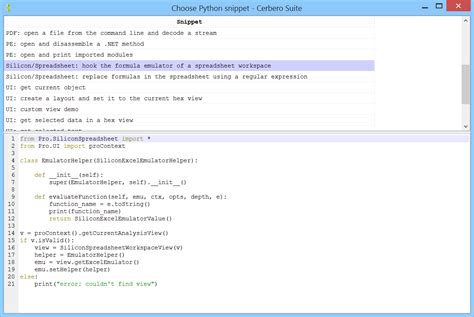 Python Snippets Cerbero Labs