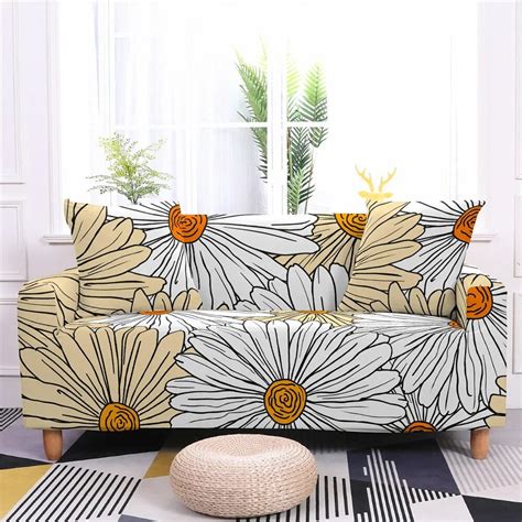 Flower Elastic Corner Sofa Covers For Living Room L Sectional Sofa 1 2