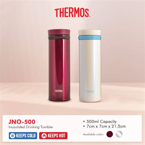 Thermos Water Bottle JNO Insulated Drinking Tumbler Hot And Cold Ml Burgundy Lazada PH