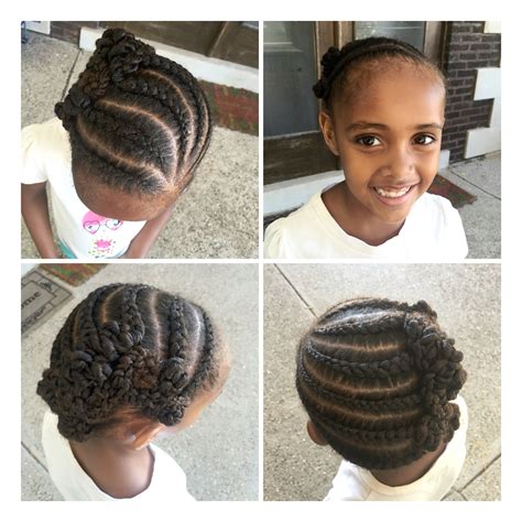 Cornrows and twists, cute protective style