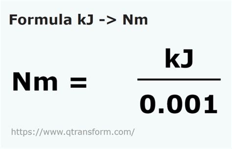 Kilojulios A Newtons Metro KJ A Nm Convertir KJ A Nm