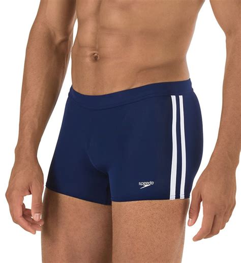 Mens Speedo 7300164 Shoreline Square Leg Fitness Swim Trunk Nautical