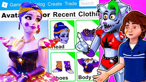 Making Glamrock Ballora A Roblox Account Youtube