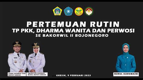 LIVE PERTEMUAN RUTIN TP PKK DHARMA WANITA DAN PERWOSI SE BAKORWIL II