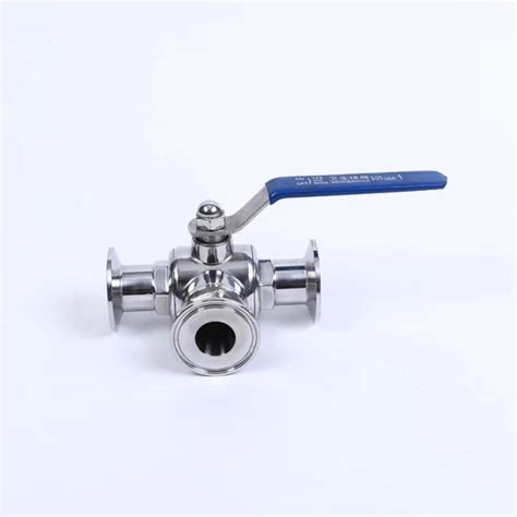 Stainless Steel Sanitary Tri Clamp Full Bore Way Ball Valve China