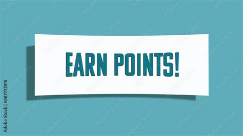 Earn Points Symbol A Card In Light Green With Words Earn Points