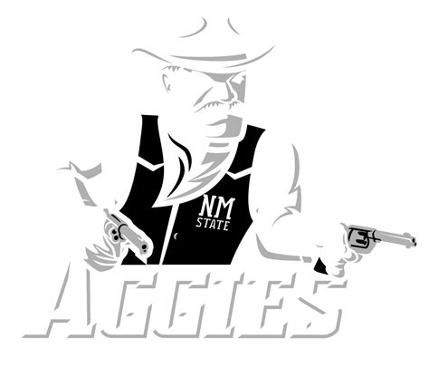 New Mexico State Aggies Logo Black and White – Brands Logos