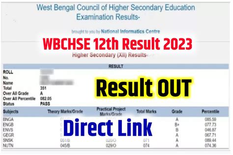 2023 Wbchse Hs Result 2023 Class 12 Marksheet