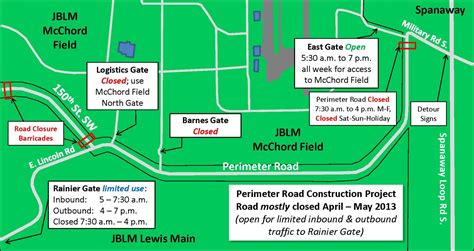 Jblm Road Construction Project Closes Perimeter Road To Civilian