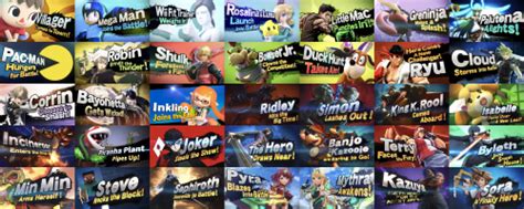 Create A Super Smash Bros Character Reveal Trailers Tier List Tiermaker