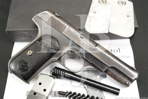 Colt 1903 Pocket Hammerless Type I 32 Acp Semi Automatic Pistol 1905 Candr Lock Stock And Barrel