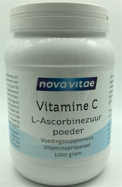 Vitamine C Ascorbinezuur Poeder Gram Nova Vitae Nova Vitae