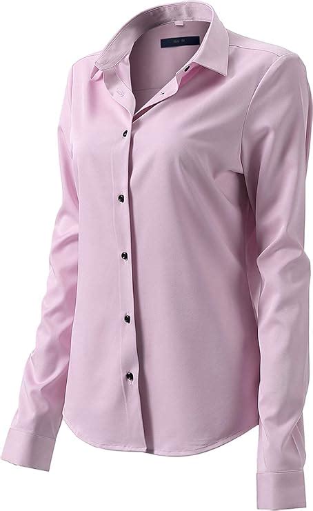 Damen Bluse Aus Bambusfaser Elastisch Slim Fit Hemd F R Freizeit