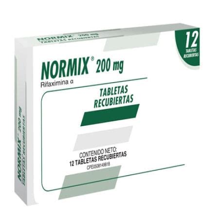 NORMIX 200 MG X12 TABLETAS RECUBIERTAS