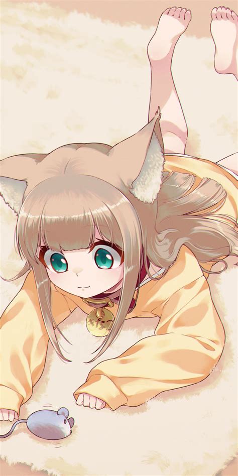 Safebooru 1girl 40hara 3 Animal Ear Fluff Animal Ears Bangs Barefoot