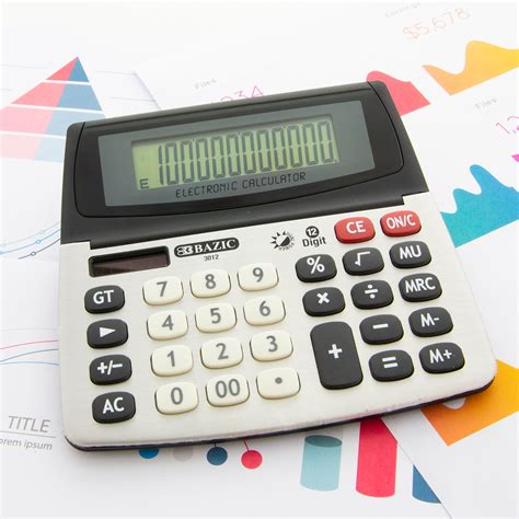 Bazic Digit Dual Power Desktop Calculator W Adjustable Display