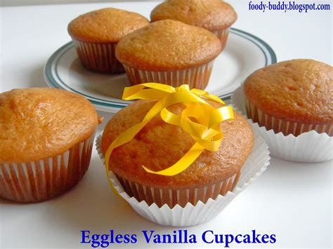 Eggless Vanilla Muffins Cupcakes Step By Step Procedure Foodybuddy