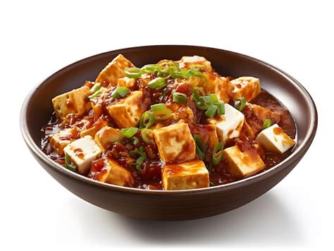 Premium Ai Image Spicy And Flavorful Mapo Tofu With Minced Meat And