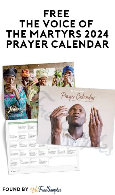 FREE The Voice of the Martyrs 2024 Prayer Calendar