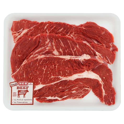 H E B Beef Chuck Steak Value Pack Usda Select Shop Beef At H E B