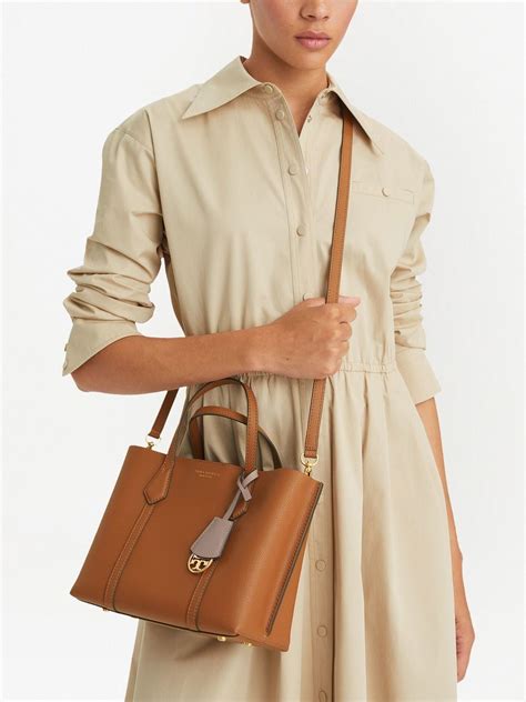 Tory Burch Small Perry Tote Bag Brown Farfetch