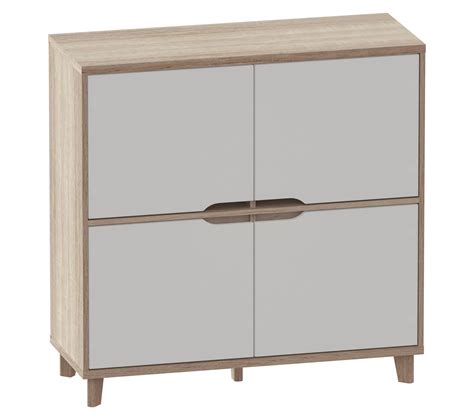 Rangement Portes Nordic Imitation Ch Ne Et Blanc Buffet But