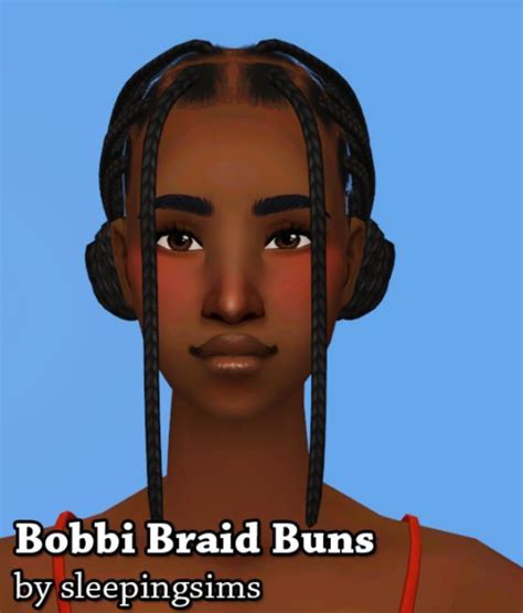 A Woman With Braids On Her Head And The Words Bobi Braid Buns By Sleeping