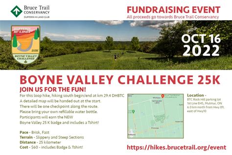 Registration NOW Open Boyne Valley 25K Challenge Dufferin Bruce