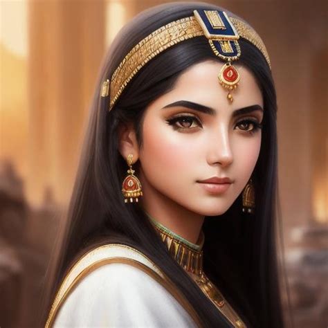 Beautiful Egiptian Girl Oil Painting Uhd 8k Very Openart