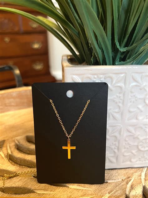 Cross Necklace- 18k Gold Plated — Hope Out Loud