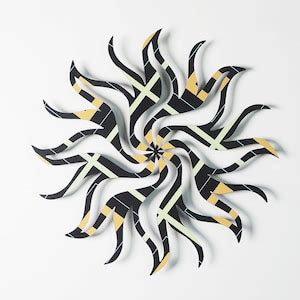 Metal Colored Sun Modern Wall Art, Metal Wall Decor, Modern Home Decor ...