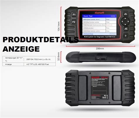 iCarsoft POR V3 0 für Porsche Diagnosegerät iCarsoft Deutschland