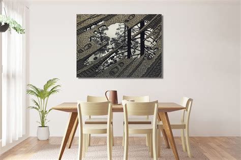 Puddle By Mc Escher Canvas Wall Art Maurits Cornelis Escher Print