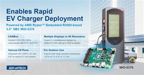 Advantech Releases MIO 5376 3 5 SBC For Accelerating EV Charging