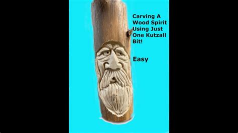 How To Carve A Wood Spirit Using Only One Bit Time Lapse Youtube