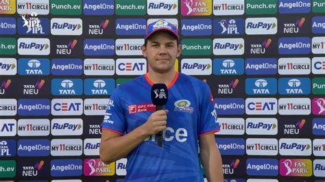 Watch RR Vs MI Pre Match Interview Gerald Coetzee Video Online HD