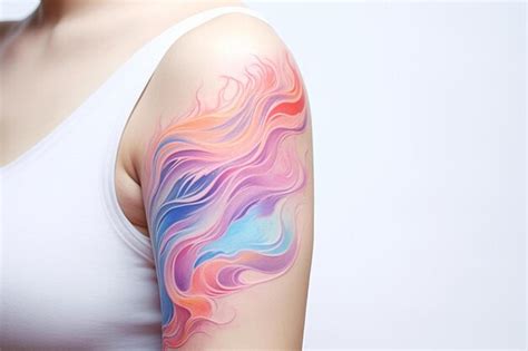 Premium AI Image | colorful tattoos on a woman's arm