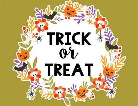 Free Printable Halloween Candy Signs