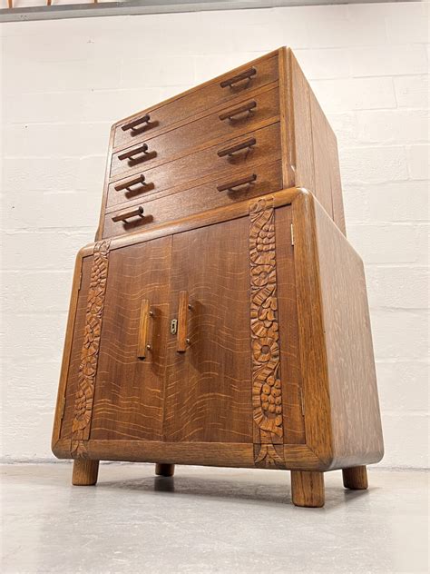 Utility Art Deco Vertical Sideboard, 1930s – Pavement Vintage