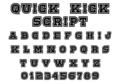 Quick Kick Font Svg Sport Font Svg Jersey And Sports Font Jersey