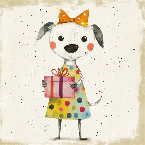 dog  present art print  stock photo public domain pictures