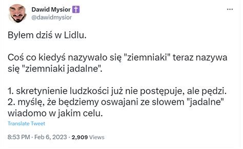 Koroluk on Twitter NWO się zbliża w Lidlu są ziemniaki jadalne