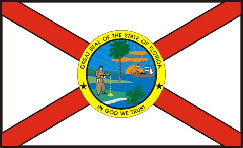 Florida State Flag In The United States Of America Usa Blowing