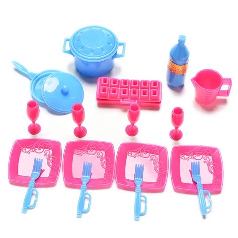 Pcs Lot Mini Simulation Tableware Dolls Kitchen Pots And Pans Dishes