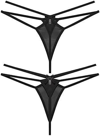 Colore Nero Plus Size Sexy Lingerie Trasparente Lycra Soft Micro Mesh Mutandine Erotici